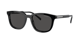 4smilei 　プラダ PRADA PRADA A16S BLACK SHN POLARIZED BLUE LENSE SUNGLASSES NEW IN