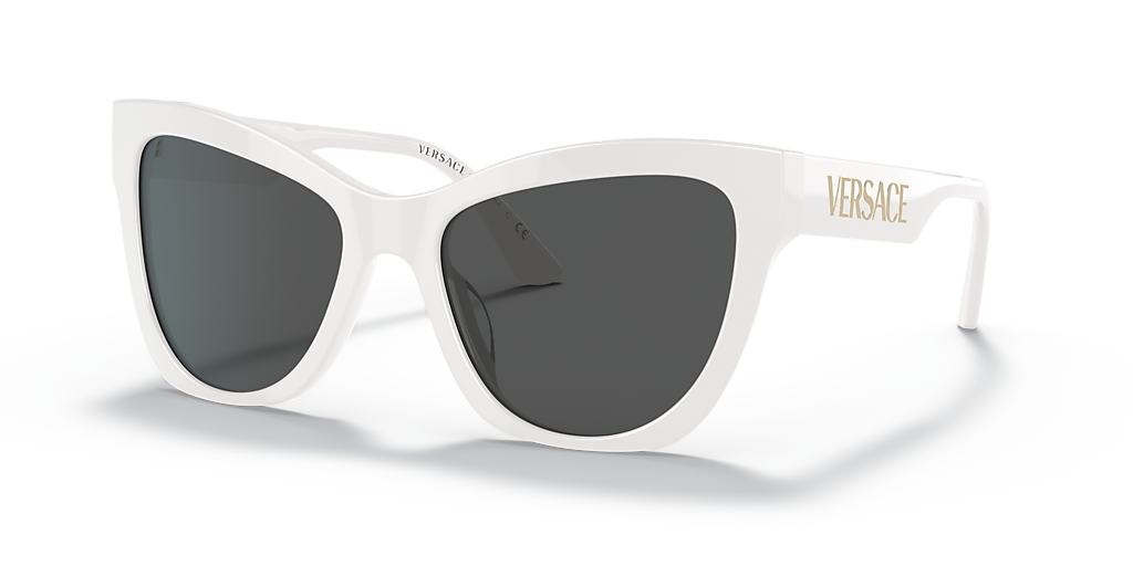 Versace white sunglasses ve4417u BRAND NEW VERSACE VE4417U 314/87 White/Dark Grey Cat Eye  main image 2