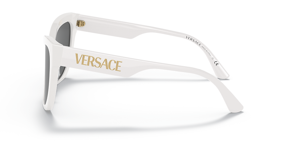 Versace white sunglasses ve4417u BRAND NEW VERSACE VE4417U 314/87 White/Dark Grey Cat Eye  main image 4