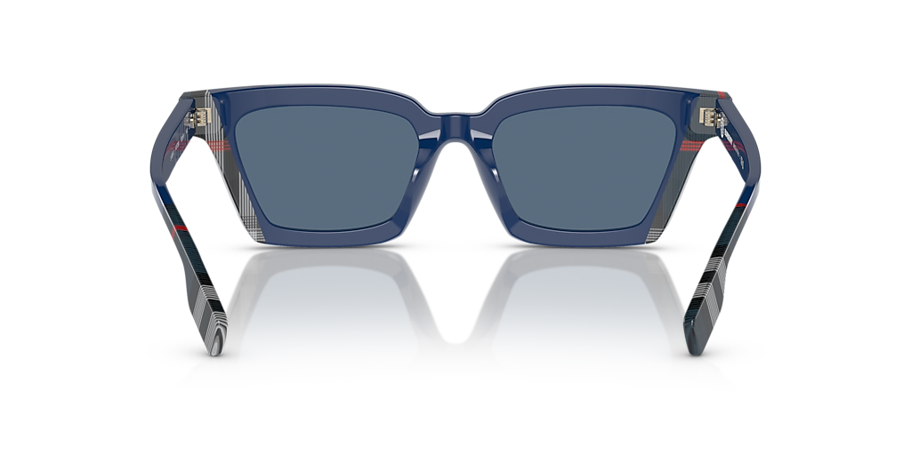 BURBERRY BE4392U Briar Blue/Navy Check - Women Luxury Sunglasses, Dark Blue Lens