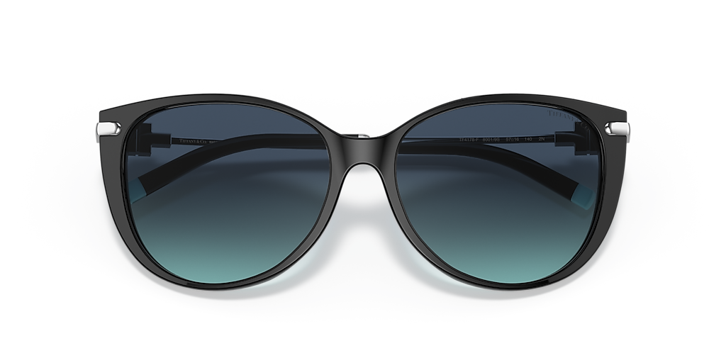 TIFFANY & CO. TF4178F Black - Women Luxury Sunglasses, Blue Gradient Lens