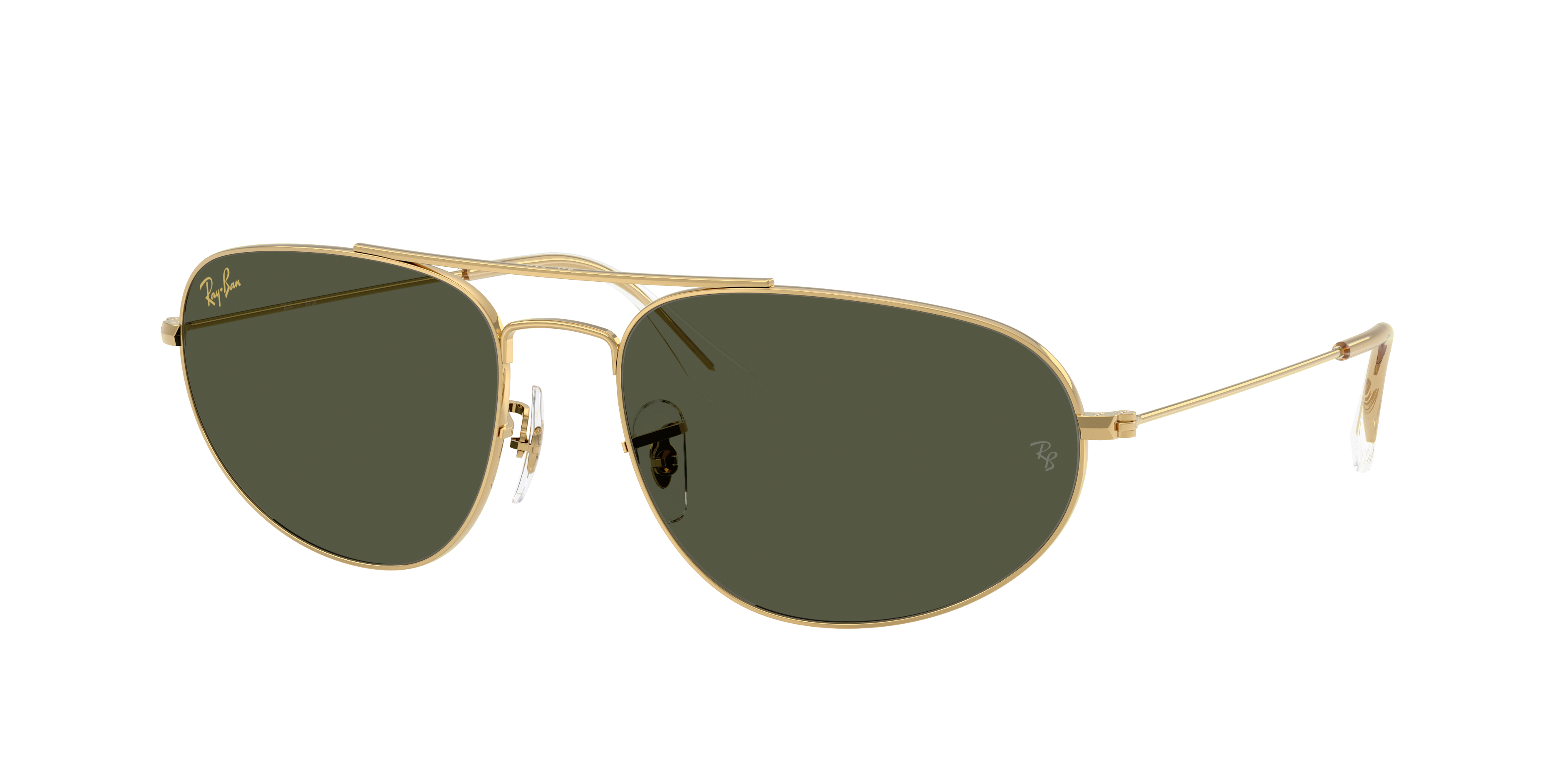Ray Ban Explorer Iv Oval-frame Sunglasses In Green