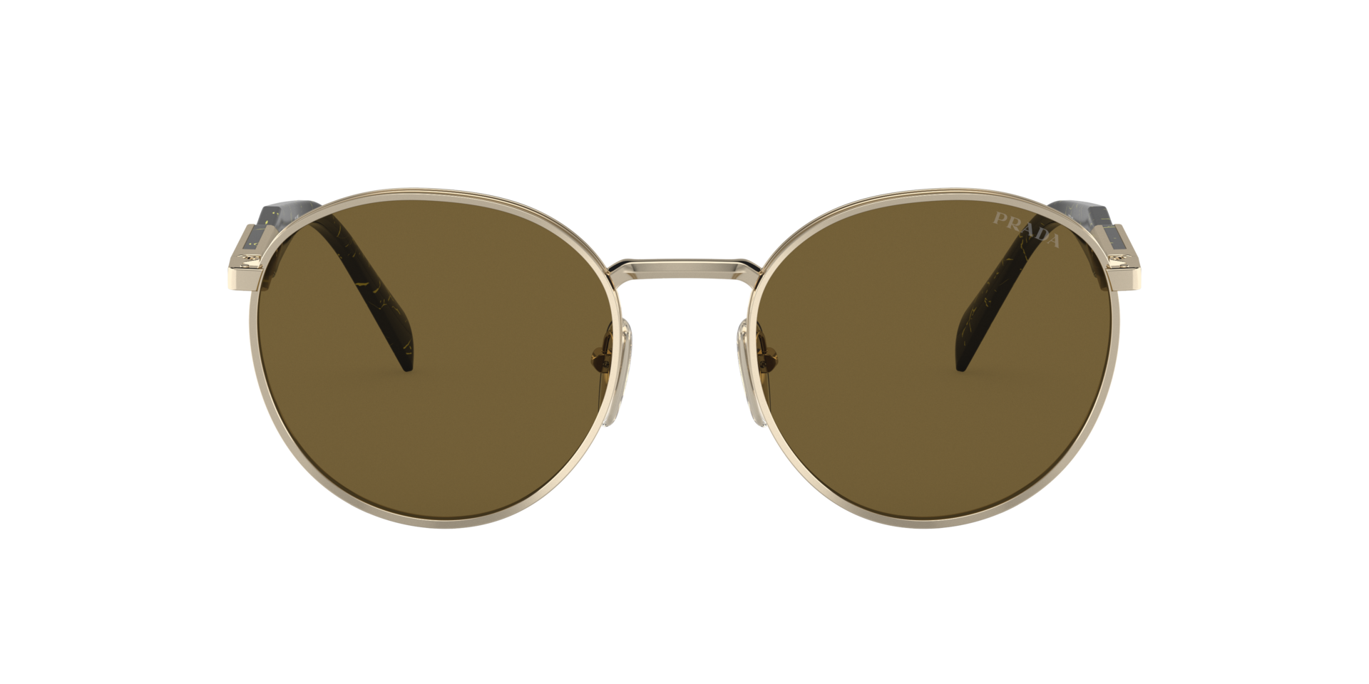 Prada PR 56ZS M (54 - 20) with Brown lenses and Gold frame  display picture 2