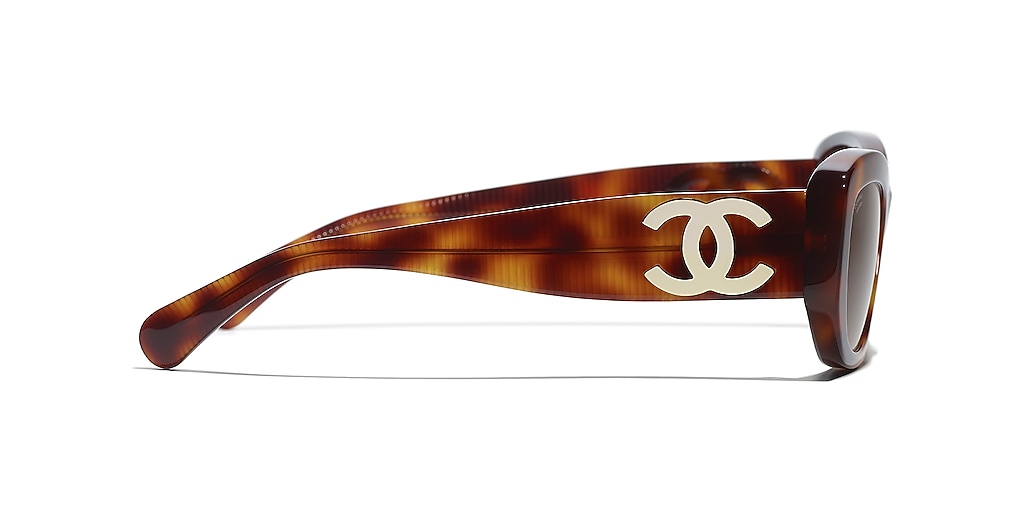 Chanel Rectangle Sunglasses CH5493 M (55 - 18) with Brown