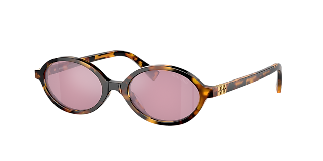 Miu Miu MU 04ZS 50 Bordeaux & Honey Havana Sunglasses | Sunglass 