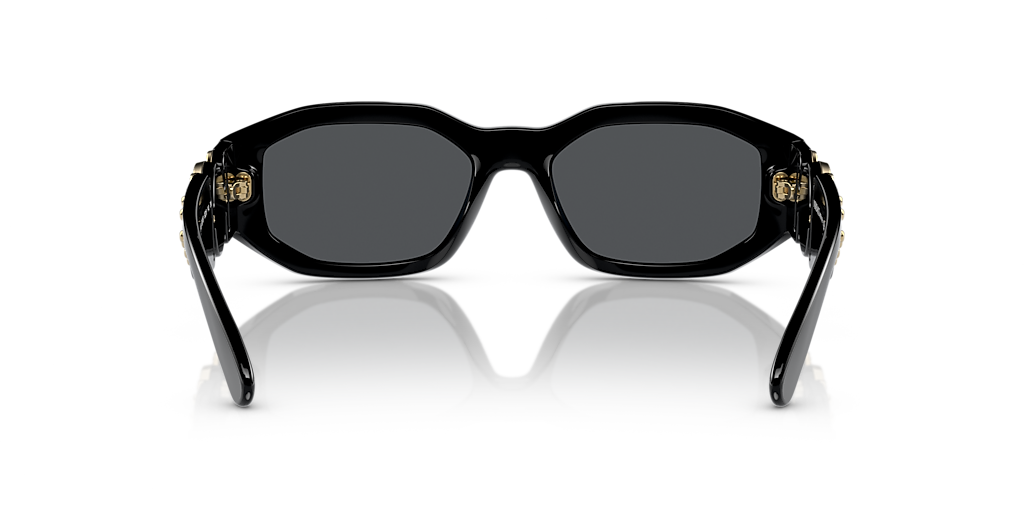 VERSACE VE4361 Biggie Black - Unisex Luxury Sunglasses, Dark Grey Lens