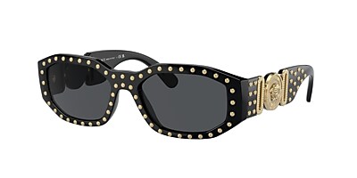 Versace VE4361 Biggie 53 Dark Grey & Black Sunglasses | Sunglass 