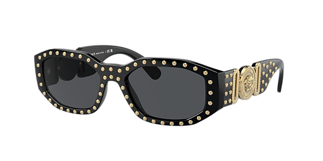 Versace VE4361 Biggie 53 Dark Grey & Black Sunglasses | Sunglass 