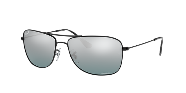 Ray-Ban RB3543 Chromance 59 Grey & Black Polarized Sunglasses 