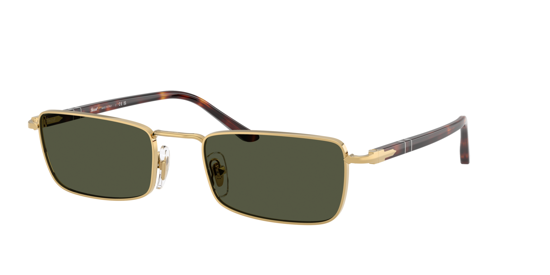 Persol Unisex Sunglass PO1025S -  Frame color: Gold, Lens color: Green