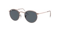 Ray-Ban RB3447 Round Metal Rose Gold S (50 - 21) with Blue  display picture 2