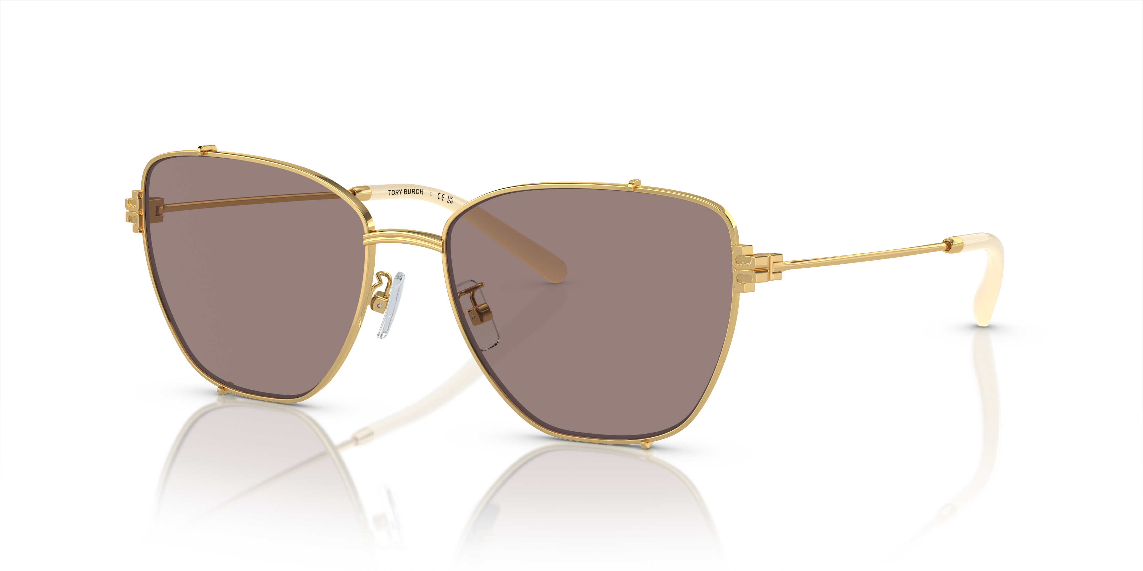 Tory Burch サングラス エレノア オーバーサイズ スクエアサングラス: レディース