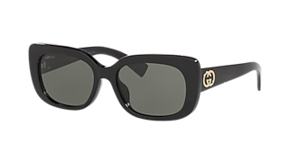 Gucci GG0563SKN L (55 - 21) with Transparent lenses and Black