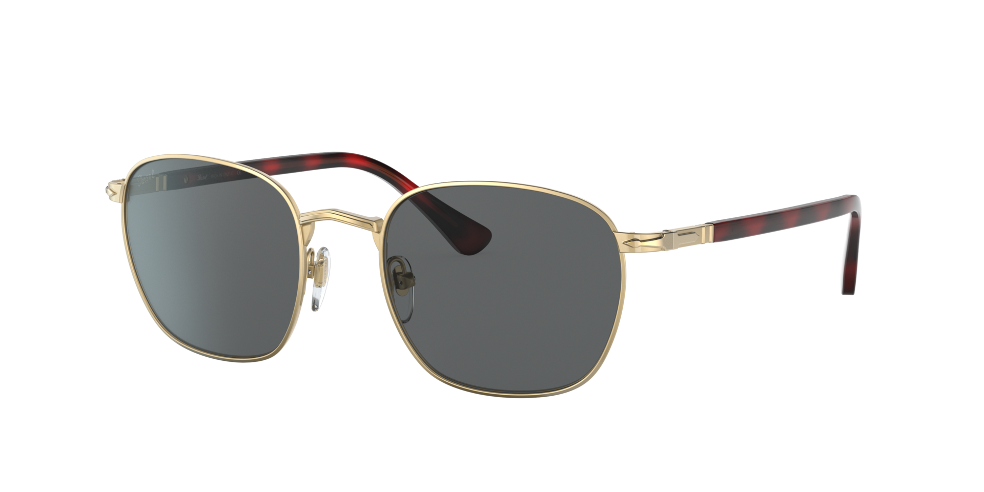Persol Unisex Sunglass PO2476S - Frame color: Gold, Lens color: Dark Grey