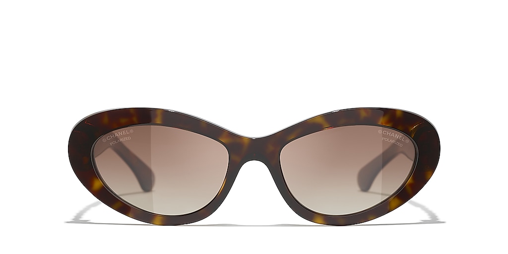 Chanel Cat Eye Sunglasses CH5538Q M (54 - 18) with Brown