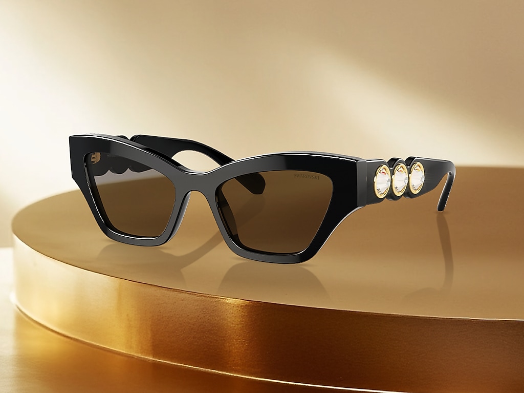【送料,関税込】SWAROVSKI サングラス SK6021 偏光レンズ Swarovski SK6021 M (53 - 19) with Grey lenses and Black