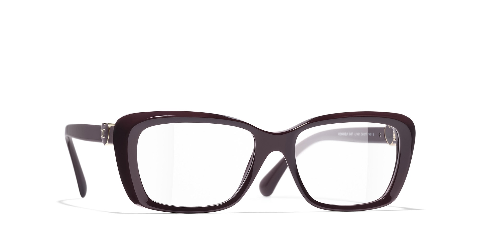 Chanel Woman Sunglass Rectangle Eyeglasses CH3467 -  Frame color: Burgundy, Lens color: Demo Lens