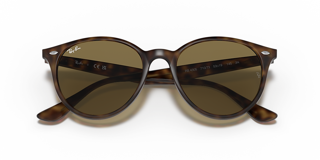 Ray Ban サングラス RB4305-F 710/73 RB4305 Sunglasses in Light Havana and Dark Brown - RB4305
