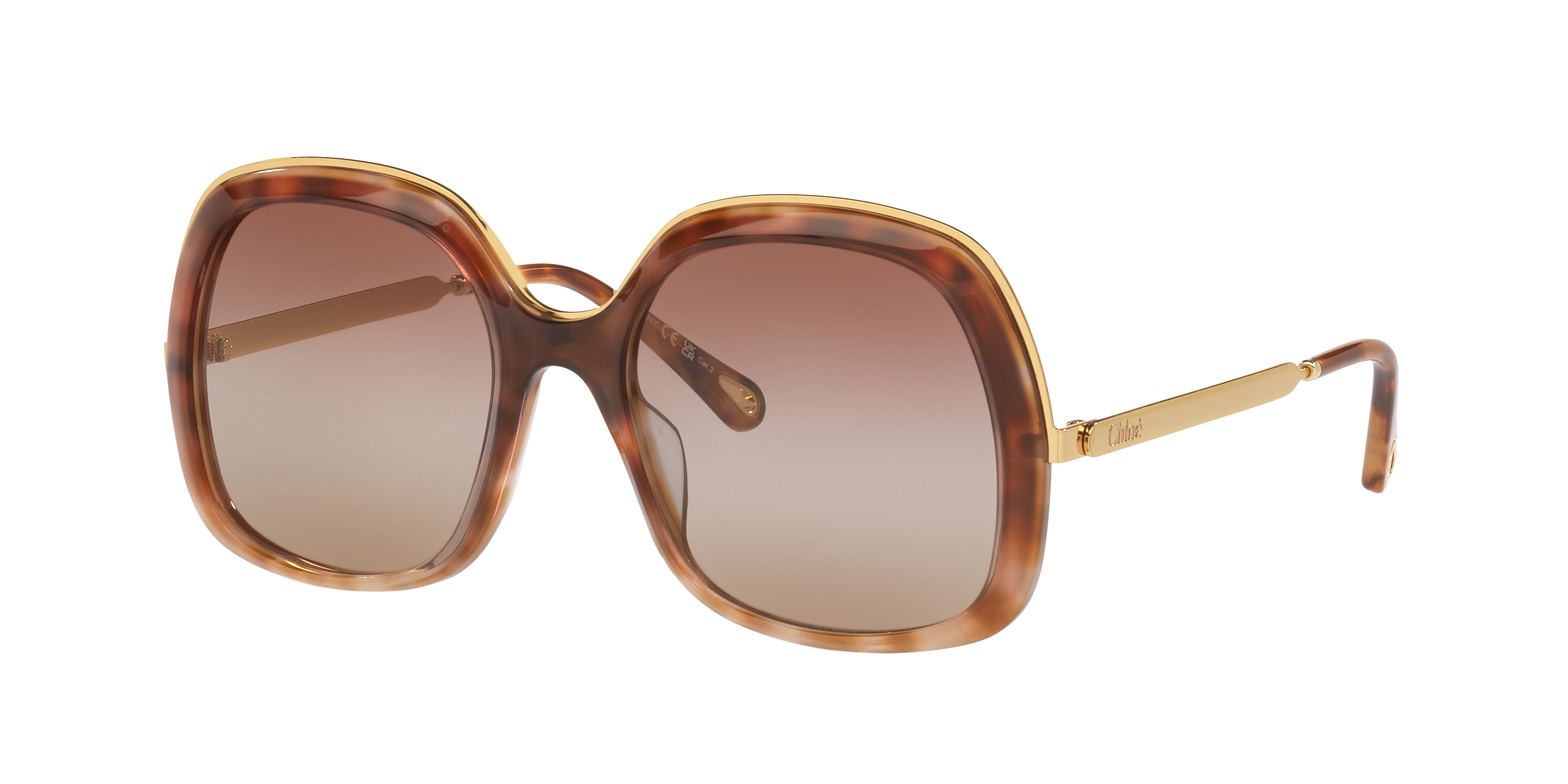 Chloé Woman Sunglass CH0327S -  Frame color: Tortoise, Lens color: Burgundy Gradient