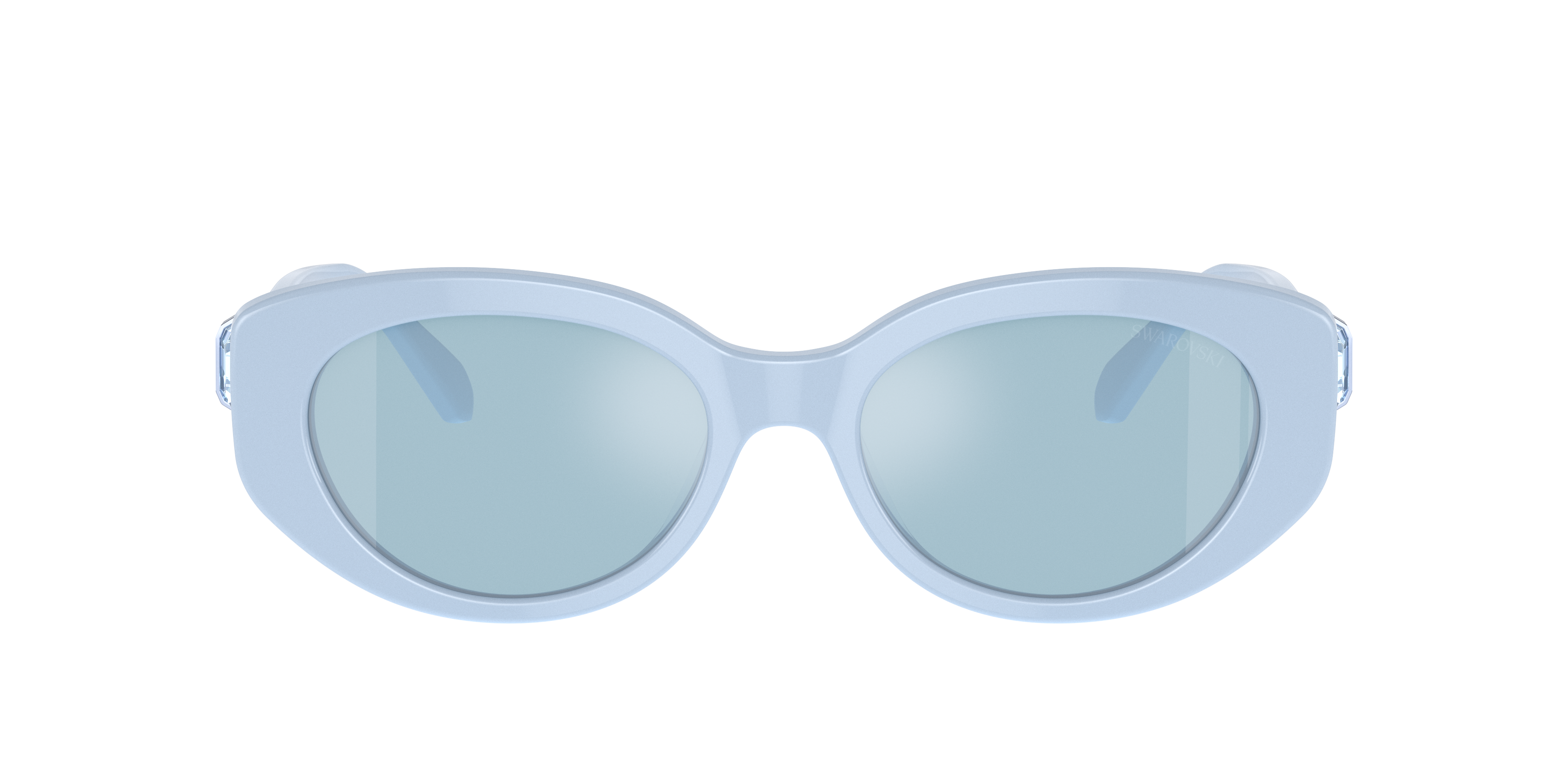 Swarovski Womens Blue Sk6002 Oval-frame Gem-embellished Acetate Sunglasses In Blue