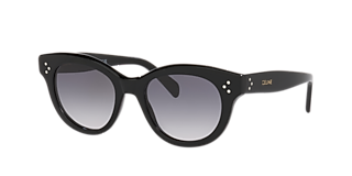 CELINE CL 40282U トリオンフ Celine CL40282U 01A Triomphe Women Sunglasses Black Silver Logo