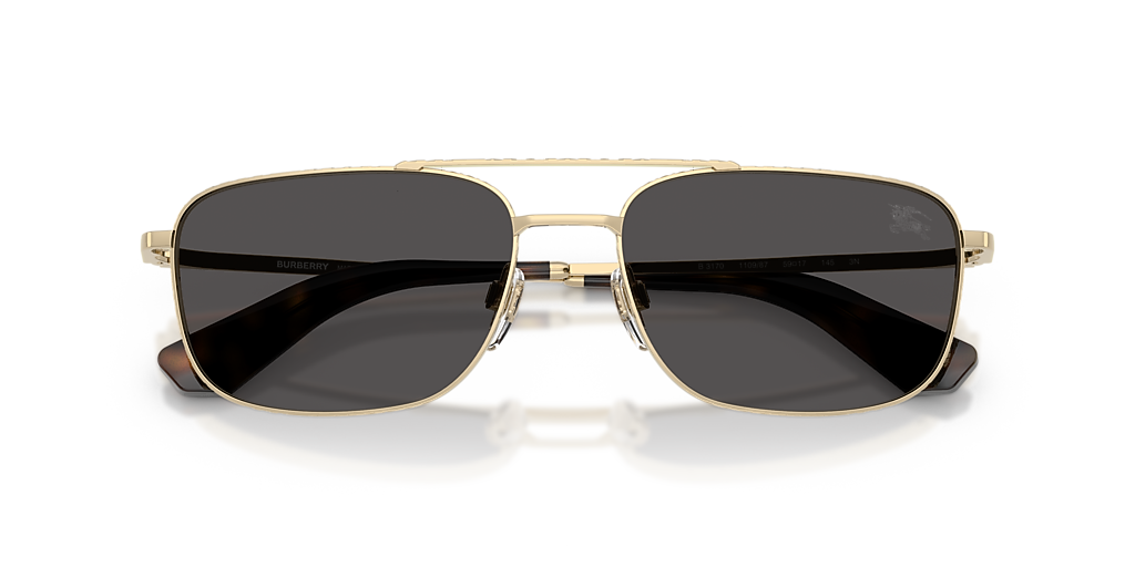 Burberry BE3170 XL (59 - 17) with Grey lenses and Gold frame  display picture 2
