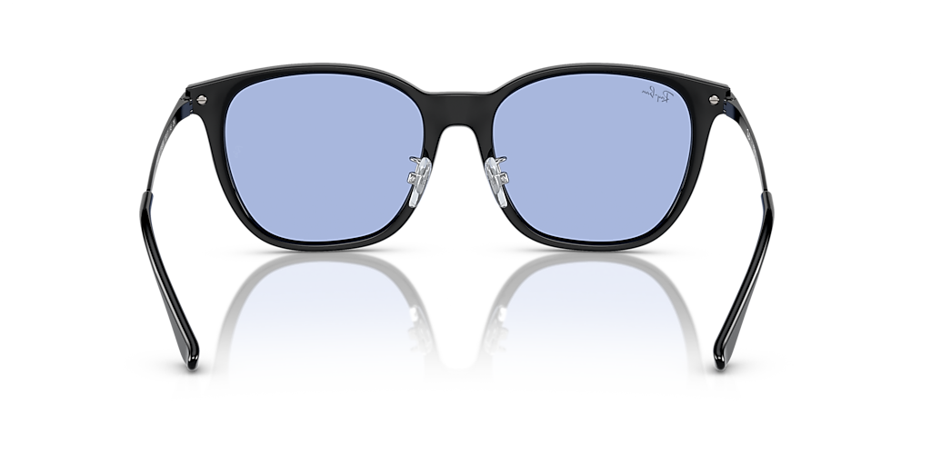 Ray-Ban RB4333D サングラス ブルーレンズ Ray-Ban RB4333D XXL (55 - 17) with Blue lenses and Black frame