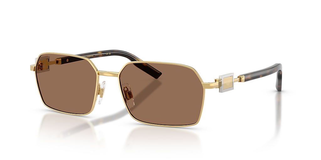 Dolce&Gabbana DG2316 L (56 - 16) met Bruin Brillenglazen en Goud
