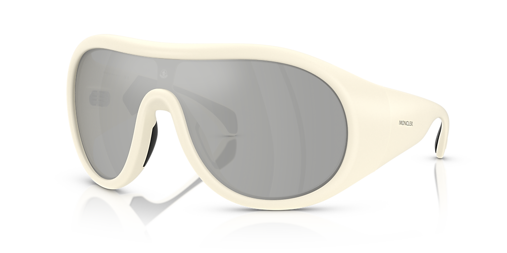 Moncler ME8004 Cloche L (0 - 135) with Silver lenses and White