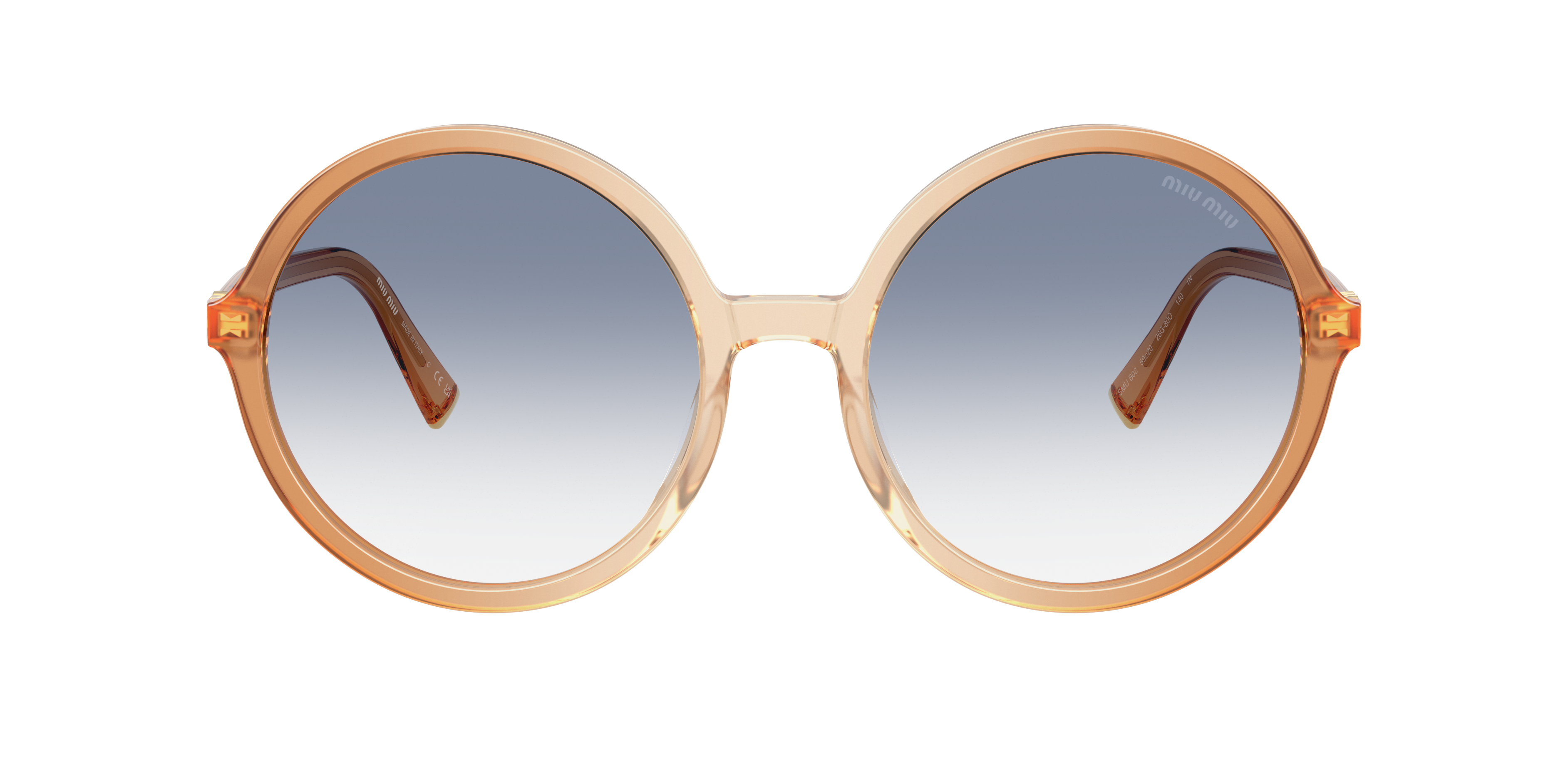 Miu Miu 59mm Gradient Round Sunglasses In Brown