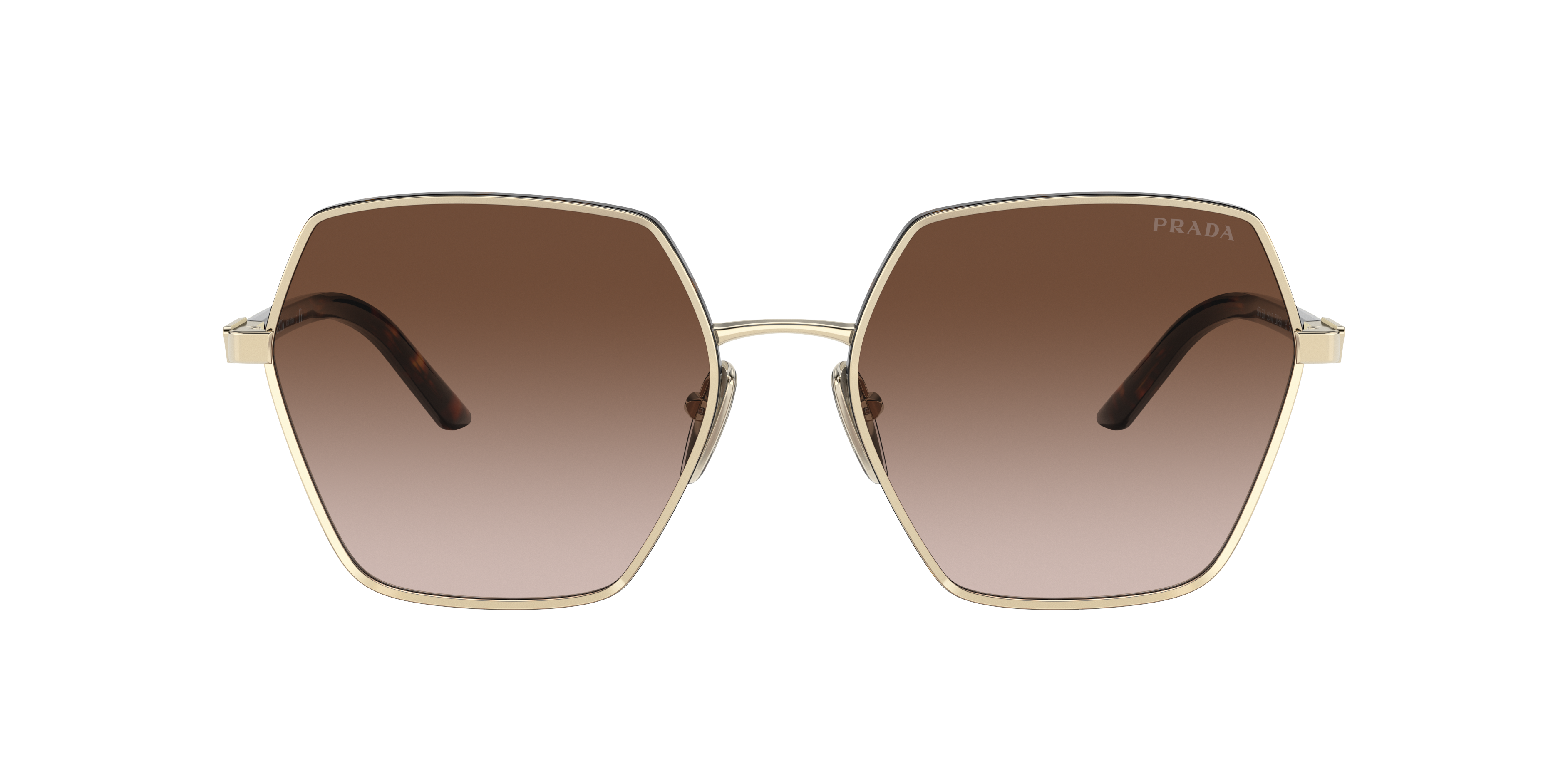 Prada PR 56YS XXL (58 - 18) with Brown lenses and Gold frame