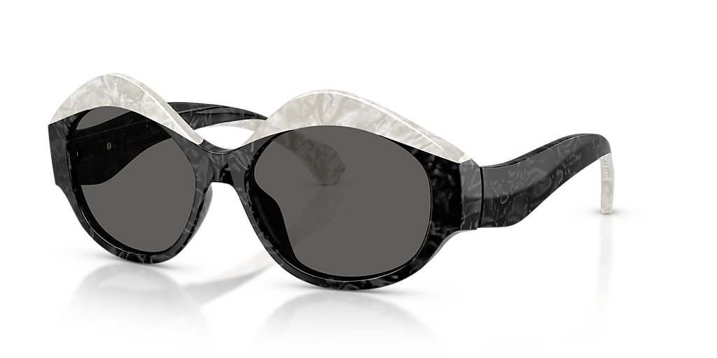 Alain Black and Gray Sunglasses New Alain Mikli AL1348 0101 4320 53mm Black Gray Sunglasses  main image 2