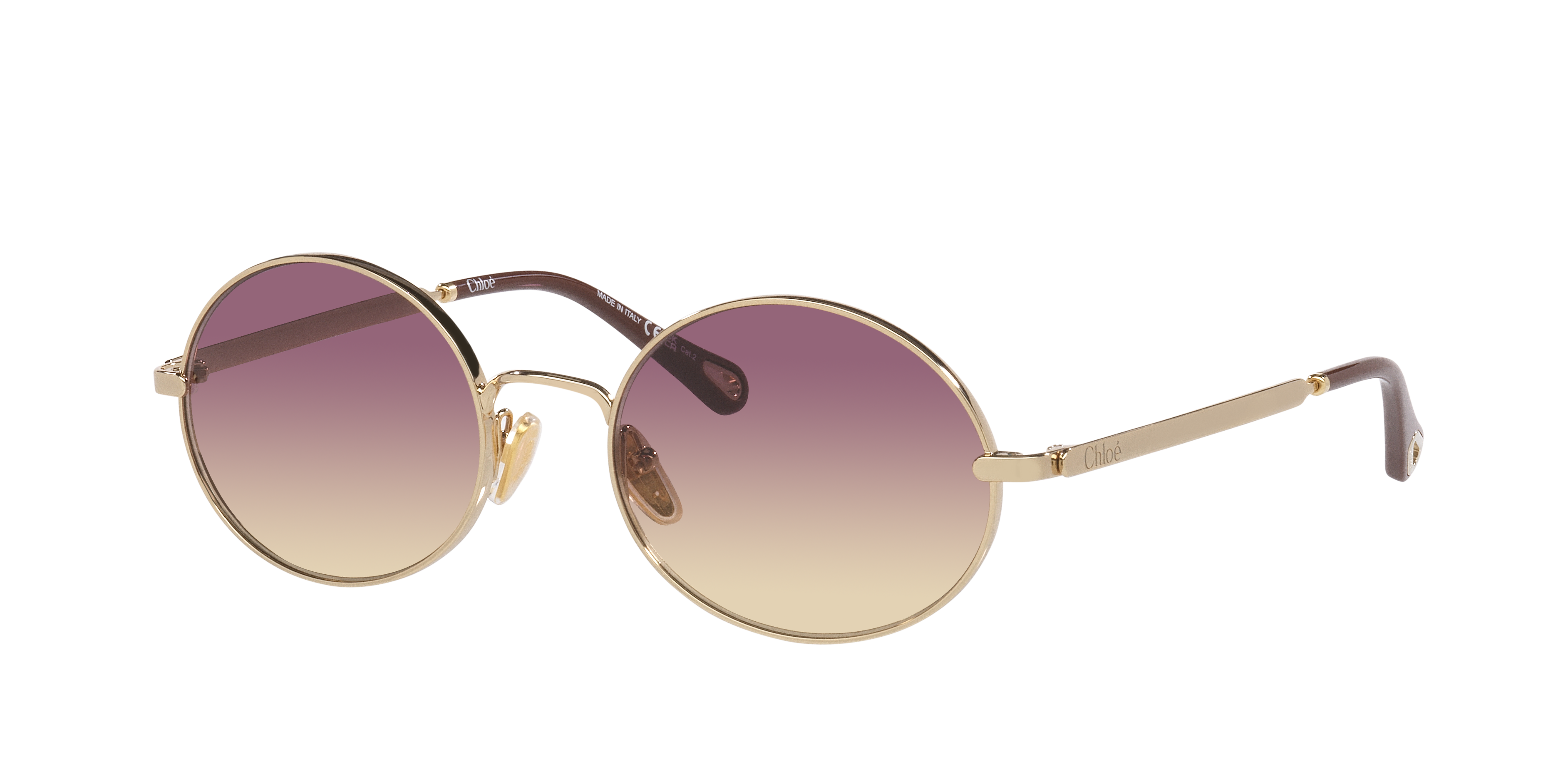 Chloé Woman Sunglass CH0326S -  Frame color: Gold, Lens color: Pink Gradient