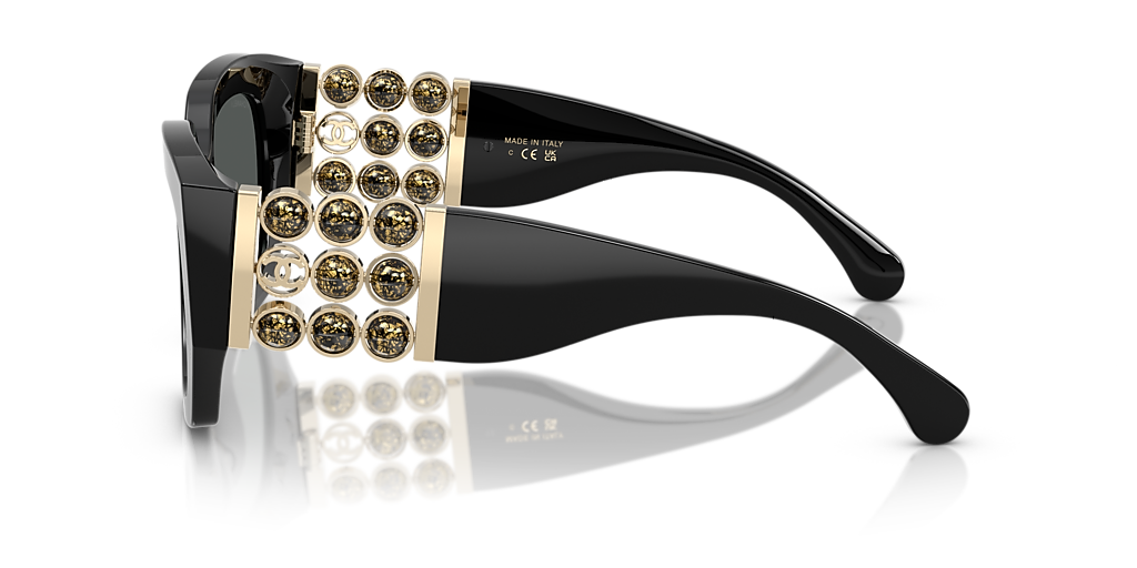 Chanel CH5545H S (54 - 19) met Grijs Brillenglazen en Zwart