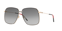 Gucci GG0394S XXL (62 - 14) with Grey lenses and Gold frame