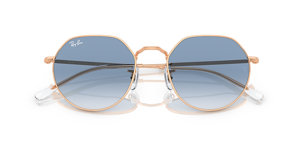 Ray-Ban RB3565 Jack L (53 - 20) with Blue lenses and Pink frame