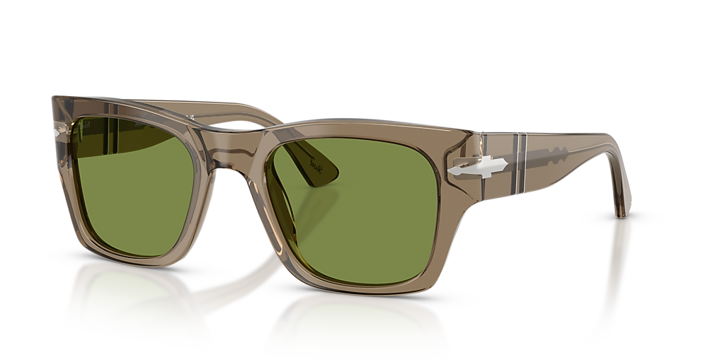 Persol PO3384S L (54 22) with Green lenses and Brown frame