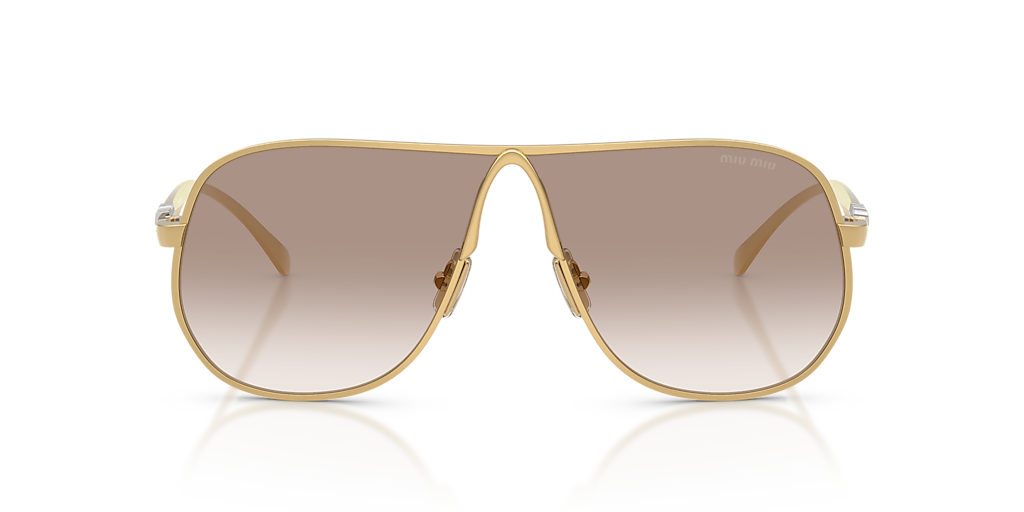 Miu Miu MU A56S L (66 - 02) with Brown lenses and Gold frame