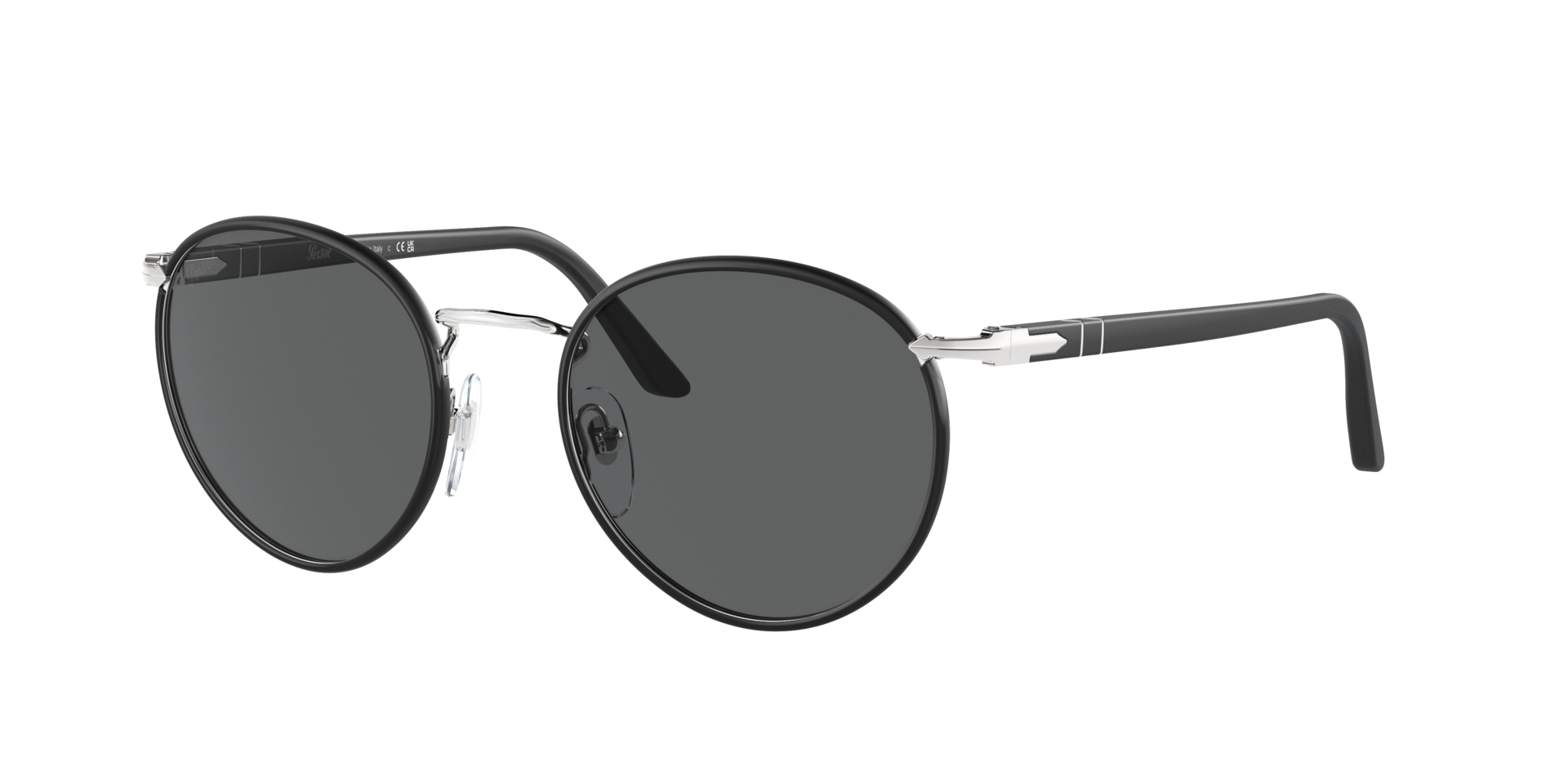 Persol Man Sunglass PO2422SJ -  Frame color: Silver Matte Black, Lens color: Grey