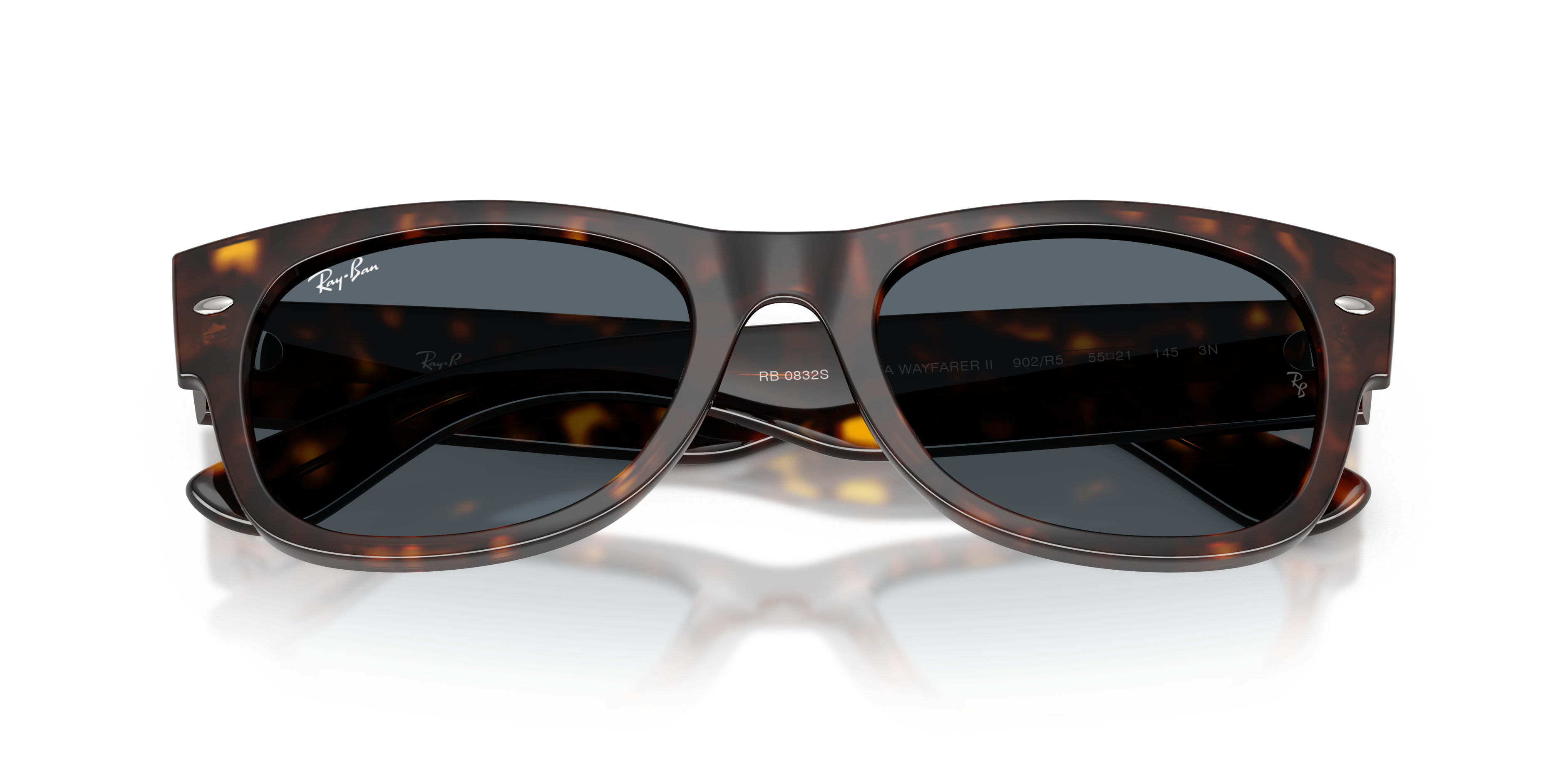 Ray-Ban Mega Wayfarer II XL (55 - 21) with Blue lenses and