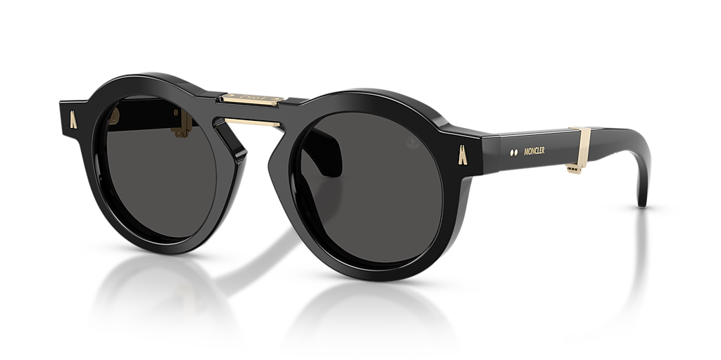 Moncler ME6019U Glisse M (47 - 24) with Grey lenses and Black
