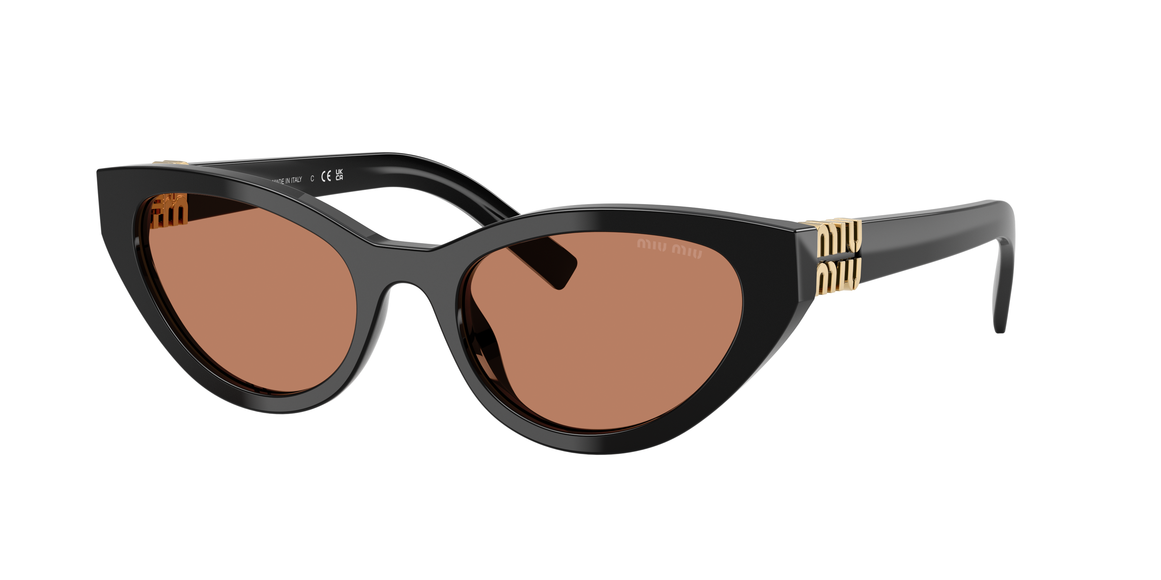 Miu Miu Woman Sunglass MU A04S -  Frame color: Black, Lens color: Brown