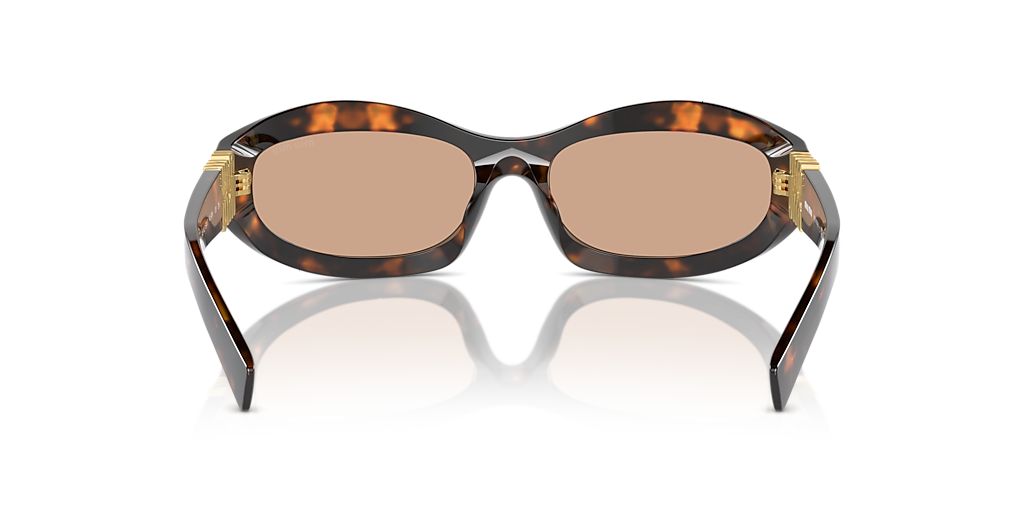 MIU MIU ロコハッチストレトレックシンス GWP503SOOO14QU F0013 Miu Miu MU 14ZS S (59 - 17) with Brown lenses and Tortoise