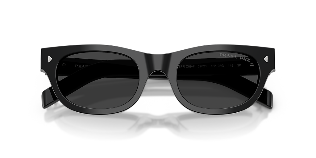 Prada PR C09SF M (52 - 20) with Black lenses and Black frame