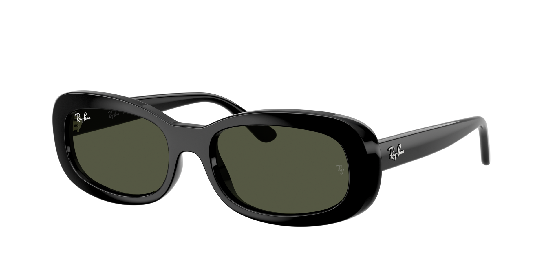 Ray-Ban Woman Sunglass RB2221F -  Frame color: Black, Lens color: Green