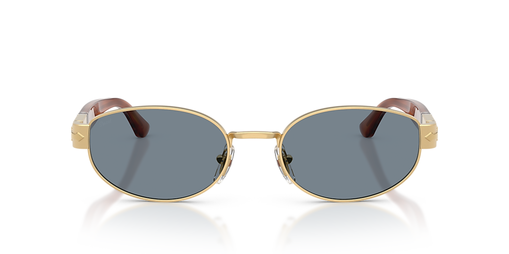 PERSOL PO1024S Gold - Unisex Luxury Sunglasses, Light Blue Lens