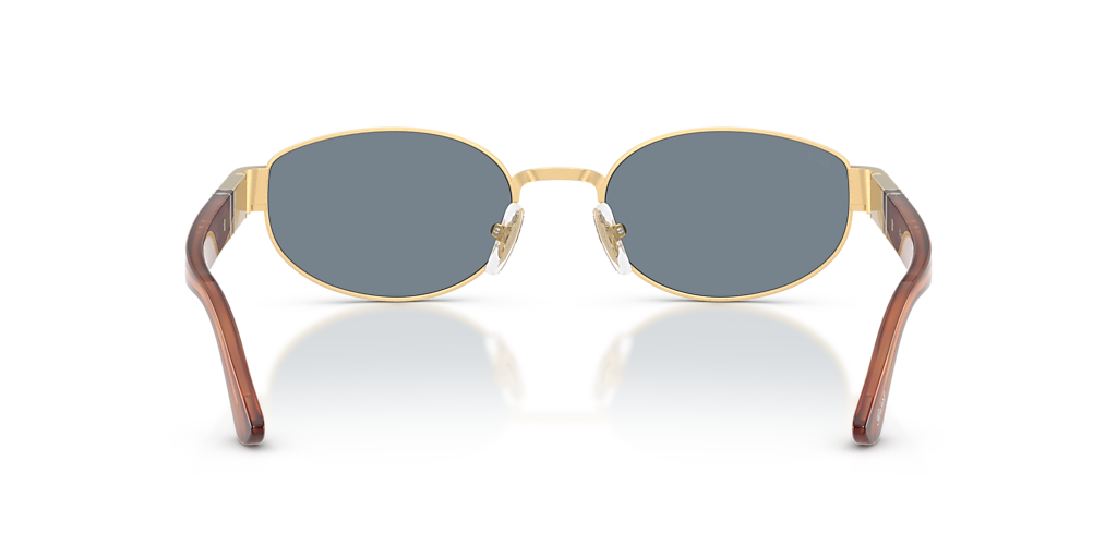 PERSOL PO1024S Gold - Unisex Luxury Sunglasses, Light Blue Lens
