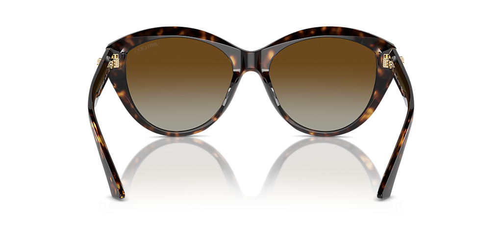 JIMMY CHOO ルアキャットアイフレムサンクラス RUAGS Y9AHA Jimmy Choo JC5007 M (55 - 17) with Brown lenses and Tortoise