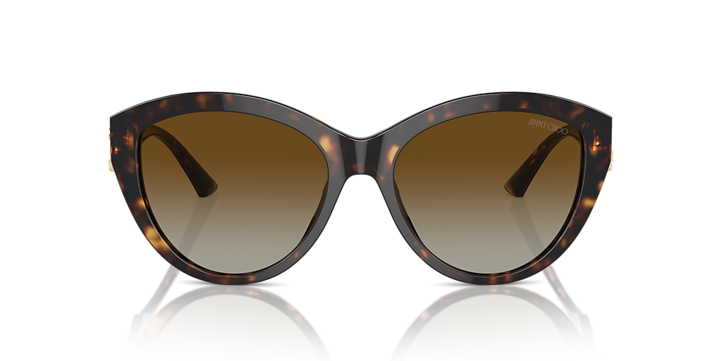 JIMMY CHOO アヒエタ フレム サンクラス CAROLS 0BKU Jimmy Choo JC5007 M (55 - 17) with Brown lenses and Tortoise
