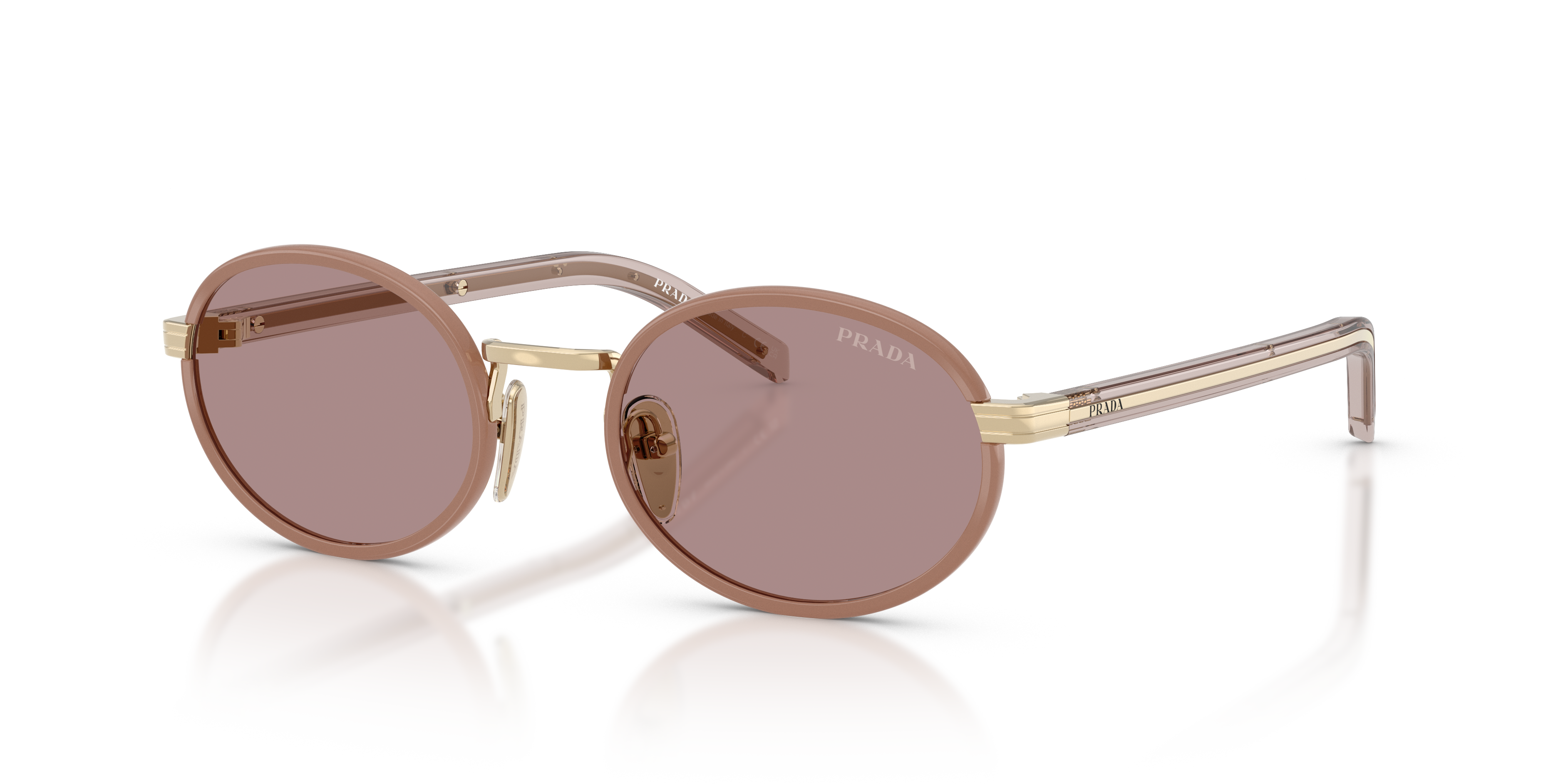 Prada PR B56S XS (52 - 20) with Violet lenses and Brown frame